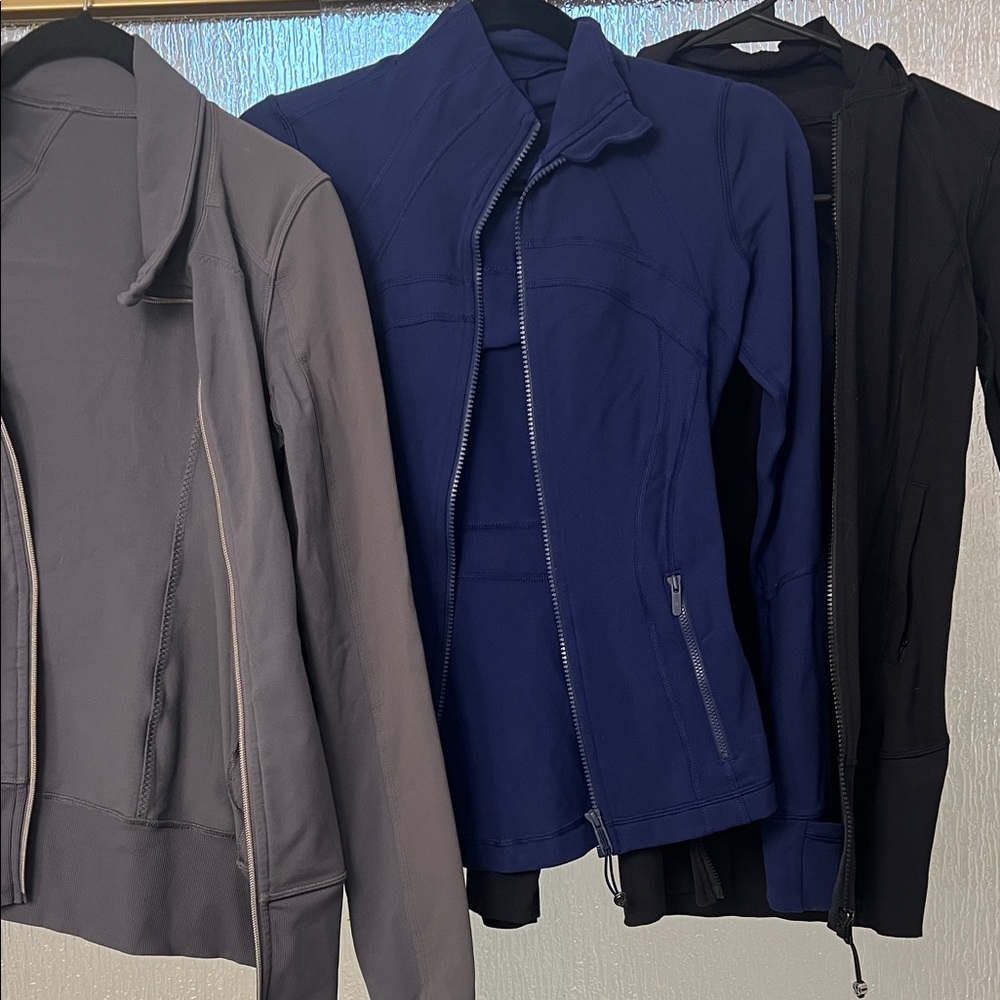 lululemon athletica Womens Jackets in Gray, Navy, and Black - 3 Pack
